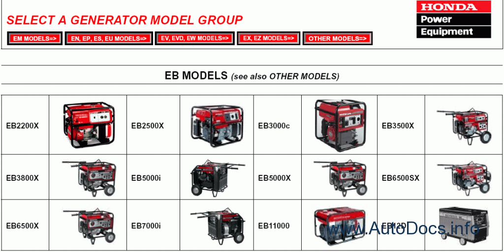 Honda eb5000x generator parts manual #5