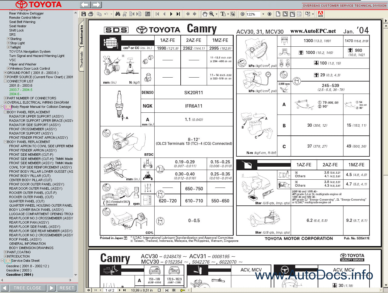 2001 Toyota Camry Repair Manual Download