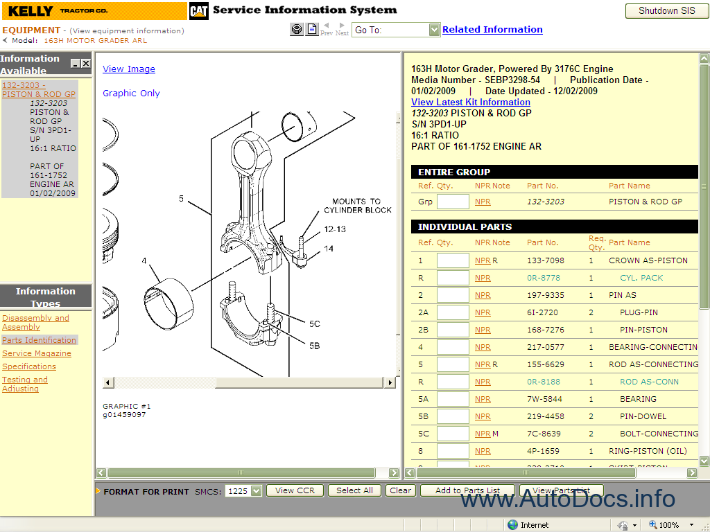 Spare parts catalogue and repair manuals Caterpillar SIS 2011 - 14