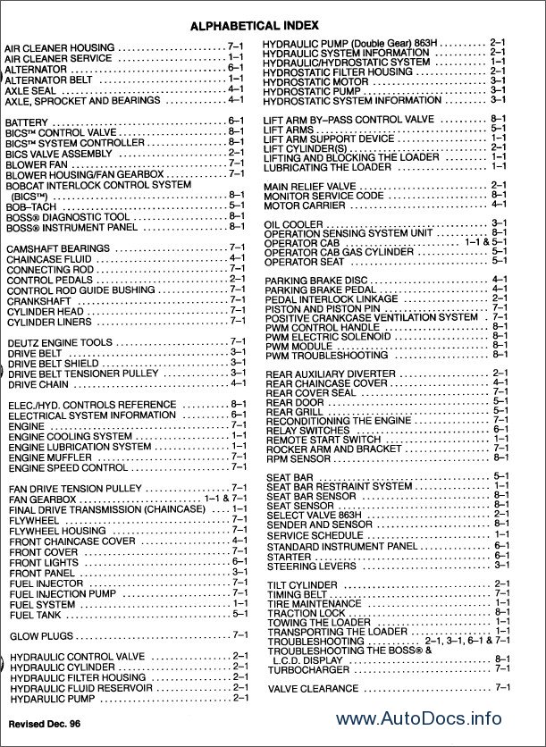 Bobcat 863 / 863H Skid Steer Service Manual PDF bobcat s250 hydraulic diagram 